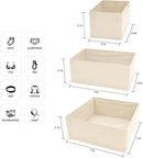 6 Pack Drawer Organizers for Clothing,Fabric Foldable Closet Organizers and Storage Dresser Drawer Dividers Storage Basket Bins for Clothes,Socks,Scarves,Ties,Underwear,Towels by CozyNest Decor