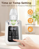 Bear Baby Bottle Warmer, Milk Warmer Breastmilk Bag Formula Fast Warming for New Born Baby Bottles, with Time Temp Control Automatic Shut Off at Home Use by TinyTreasures Baby Boutique