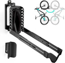 Swivel Bike Rack Wall Mount, Bike Hangers for Garage, Space-Saving Vertical Bike Holder, Holds up to 77 lbs, Bicycle Wall Hanger Storage, No Heavy Lifting Required Indoor Hanging Bike Rack-Black by GreenHaven Gardens