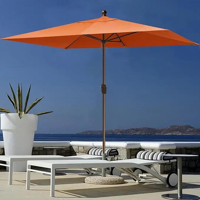 EliteShade USA 10-Year-Non-Fading 6.5x10Ft Rectangular Market Umbrella Patio Umbrella Outdoor Table Umbrella with Ventilation（Rust）, photo 9 of 9