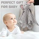 Pro Goleem Elephant Security Blanket, Soft Lovey Unisex Lovie Baby Gifts for Newborn Boys and Girls Snuggle Toy Stuffed Animal Grey 16 Inch by TinyTreasures Baby Boutique
