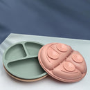 Suction Plates for Baby 3 pack, Stay Put Divided Toddler Plates, 100% Food Grade Silicone Baby Plates, BPA Free, Baby Feeding Supplies, Microwave & Dishwasher Safe by TinyTreasures Baby Boutique