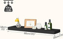 HOOBRO Floating Shelves for Wall, Wall Mounted Shelf Set of 2, 31.5" Hanging Shelf with Invisible Brackets, for Wall in Bathroom, Bedroom, Toilet, Kitchen, Living Room, Office, Black BK80BJP201 by CozyNest Decor