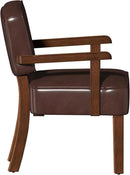 Accent Chair, PU Leather Living Room Chairs Oversized with Soft Seat and Armrests, Armchair for Bedroom, Dinning, Reading, Waiting Rooms (Leather Cherry) by CozyNest Decor