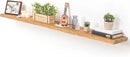 Fun Memories Floating Shelves for Wall, 72"x9.3" Rustic Solid Elm Wood Shelves, Heavy-Duty Wall Mounted Shelves with Invisible Brackets for Living Room, Bedroom, Kitchen, Natural Finish by CozyNest Decor