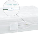 Zippered Mini Crib Mattress Protector,Waterproof Playard Mattress Encasement, Breathable and Absorbent, 6 Sides Fully Encased Pack N Play Mattress Cover. by TinyTreasures Baby Boutique