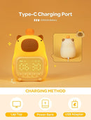 MASHI Capybara Alarm Clock with Night Light, ok to Wake Clock for Kids, Cute Capybara Night Light, Snooze, Toddler Sleep Training Clock,Gift for Kids Girls Boys Teens Birthday Room Decor by TinyTreasures Baby Boutique