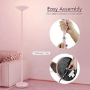 BoostArea Torchiere Floor Lamp Pink, 30W Super Bright LED Standing Lamp, 3000K Stepless Dimmable Pole Lamp with Rotary Switch, 71inch Tall Metal Modern Floor Lamps for Living Room,Bedroom,Home Decor by CozyNest Decor