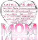 Mothers Day Gifts Best Mom Gifts -Gifts for Mom from Daughter Son - Best Mom Ever Gifts Unique Mother Birthday Acrylic Heart-Shaped Plaque Desk Decorations Present for Mom Christmas Anniversary by CozyNest Decor