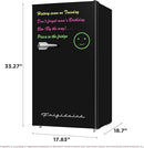 Frigidaire EFR331 Single Door Compact Refrigerator - Adjustable Thermostat Control - Reversible Doors - Front Blackboard, Write and Erase - Ideal for Dorm, Office, RV, Room - Black, 3.2 Cubic Feet by CozyNest Decor