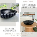 OAKOA Concrete Black Decorative Bowl for Home Decor - Black Bowl Decor - Modern Coffee Table Key Bowl for Entryway Table by CozyNest Decor
