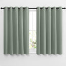 NICETOWN Blackout Greyish Blue Curtains for Bedroom - Window Treatment Thermal Insulated Grommet Solid Drapes Energy Saving Sound Reducing for Basement, 2 Panels, W66 x L54 by TinyTreasures Baby Boutique