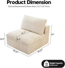 Ottoman, Modular Sectional Sofa,Cushion Covers Removable, Minimalist Couch for Modern Living Room Sofa Sets for Office House,Bedroom and Apartment,No Assembly Required,White by CozyNest Decor