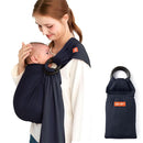 Mamaway Baby Ring Sling - Newborn Sling (Supports up to 165lbs), IHDI Certified, Rayon & Linen Made, Soft & Breathable, Nylon 66 Safety Rings, Storage Pocket Design, Navy by TinyTreasures Baby Boutique