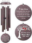 Personalized Sympathy Wind Chimes, Personalized Wind Chimes for Loss of Loved One, Commemorative Sympathy Gifts for Funerals, in Memory of Dad/Mom/Husband/Wife, Ship from US by CozyNest Decor