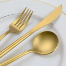Matte Gold Silverware Set, OGORI 30-Piece Food Grade Stainless Steel Gold Flatware Set, Kitchen Utensil Set Service for 6, Tableware Cutlery Set for Home and Restaurant, Dishwasher Safe - Gift Box by CozyNest Decor