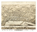 Vintage Map of Middletown, Connecticut 1877