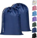 Polecasa Heavy Duty Large Laundry Bag with 130gsm Tear Resistant Fabric and Handles, Easy to Carry Dirty Clothes Drawstring Bag,Perfect for College Dorm, Travel, 2 Pack 28”x36”, Navy by TinyTreasures Baby Boutique