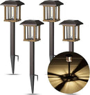 XMCOSY+ Solar Pathway Lights Outdoor, 25 LM LED Garden Lights with Seed Glass, 2-Tone/Colour, Waterproof Solar Powered Decorative Lighting for Yard Landscape Driveway Walkway (Warm White) by CozyNest Decor