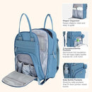 BabbleRoo Diaper Bag Backpack - Baby Essentials Travel Tote - Multi function Waterproof Diaper Bag, Travel Essentials Baby Bag with Changing Pad, Stroller Straps & Pacifier Case - Unisex, Light Blue by TinyTreasures Baby Boutique