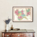 Vintage Map of Kingdom of Sardinia, 1842