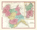 Vintage Map of Kingdom of Sardinia, 1842