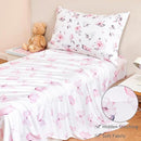 PERFEMET Floral Toddler Bedding 4-Piece Pink Flower Toddler Girls Comforter with Sheet Set Reversible Butterfly Crib Bed Sets-Comforter, Fitted Sheet,Flat Sheet,Pillowcase by TinyTreasures Baby Boutique