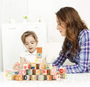 Joqutoys ABC Wooden Building Blocks for Toddlers 1-3 Large, 26 PCS Alphabet & Number Stacking Blocks, Educational Learning Toys for Boys Girls Kids Gifts 1.65'' by TinyTreasures Baby Boutique