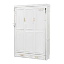 Full Size Murphy Bed With 2 Drawers - Beige by Unique Piece Furniture