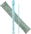 Recorder Instrument for Beginner Kids Adults,8-Hole Soprano Descant Recorder Music Flute with with Cleaning Rod & Leather Case For School Student Home Entertainment(2-Carved Dark Green) by TinyTreasures Baby Boutique