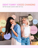Wireless Bluetooth karaoke Microphone, 5-in-1 Portable Handheld Microphone for iPhone, Karaoke Microfono with Dynamic Lights for Car / Home Party, Music Record, Duet Singing Mic for Kids Adults-White by TinyTreasures Baby Boutique