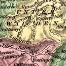 Vintage Map of Switzerland 1836