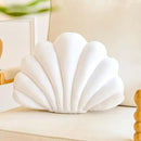White Seashell Throw Pillows, Shell Shaped Throw Pillows, 13 Inch Soft Velvet Home Decorative Pillow Plush Cushion for Bed Couch Living Sofa Room Decor Accent Throw Pillow by CozyNest Decor