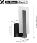 Joosenhouse Modern LED Wall Sconce Dimmable Wall Mounted Lamp Set of 2, Black 3000K Warm White Wall Lamp, Hardwired Bathroom Vanity Light, Indoor Wall Lights for Hallway, Bedroom, Study, Living Room. by CozyNest Decor