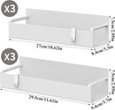 6 Pack Magnetic Spice Rack Organizer for Refrigerator and Oven, White Fridge Organizers and Storage for Kitchen by CozyNest Decor
