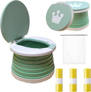Travel Potty for Toddler, Portable and Foldable Toilet, Apply to Seat Emergency Toilet for Car, Camping, Outdoor, Indoor (green, small) by TinyTreasures Baby Boutique
