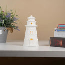 White Ceramic Lighthouse Statue Lamp - Light House Book Shelf Decor Aesthetic,Beach Themed Room Decor,Nautical Coastal Ocean Decor for Home Bedroom Bathroom Living Room by CozyNest Decor