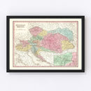 Vintage Map of Austria 1836