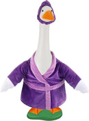 Christmas Lady Goose Outfit Bathrobe Porch Clothes for 23'' Cement Goose Outdoor Garden Yard Patio Statue Halloween Costume Decoration(Purple) by GreenHaven Gardens