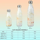 Insulated Water Bottles,12 oz Double Wall Stainless Steel Vacumm Metal Flask for Sports Travel,Marble Jade by CozyNest Decor