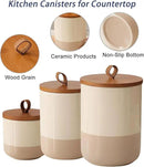 Coffee Canister, Ceramic Food Storage Jars with Lids Salt Matcha Container Brown Sugar Container Bowl for Kitchen Tea, Coffee Beans, Spice (
