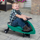 Wiggle Car Ride On Toy - No Batteries, Gears or Pedals - Twist, Swivel, Go - Outdoor Ride Ons for Kids 3 Years and Up by Lil' Rider (Green) by TinyTreasures Baby Boutique