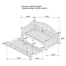 Twin Daybed With Trundle Storage Bed - White by HouseOfZazla