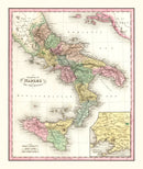 Vintage Map of Italy 1836
