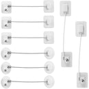 8 Pieces Refrigerator Locks for Children Adults with 10 Keys, Fridge Lock, Freezer Door Safety Cabinet Lock and Child Safety Cabinet Locks with Strong Adhesive (White) by TinyTreasures Baby Boutique