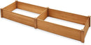 Casafield Outdoor Raised Garden Bed - Wooden Planter Box for Vegetables, Grass, Lawn, and Yard - 96 x 28 x 10, Natural by GreenHaven Gardens