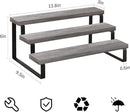 YINMIT Wooden Display Riser Stand, Tiered Perfume and Cologne Organizer Stand, 3 Tier Spice Rack Organizer, Rustic Display Shelf for Candles (3 Tier,2Pack,Grey) by CozyNest Decor