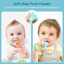 Baby Solids/Frozen Fruit Feeder Pacifier, Infant Teether Toy 4M+, BPA-Free Silicone Pouch & Nipple, Safely Introduce Solids, Teething Relief, 2-Pack (Dolphin - Blue Pink) by TinyTreasures Baby Boutique