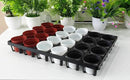 Square Nursery Pot Tray with 24 Cells, 5 Pack Plant Trays for Pots, Flower Pot Moving Tray, Plastic Planting Tray for Carrying Small Plant Pots(120 Cells in Total by GreenHaven Gardens