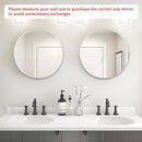 Fabuday Silver Circle Mirror for Wall 20 inch - Round Mirror for Bathroom, Entryway, Living Room, Hallway, Bedroom Decor, Small Matte Frame Mirrors by CozyNest Decor